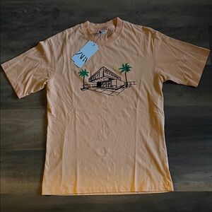Zara Light Orange Graphic Tee